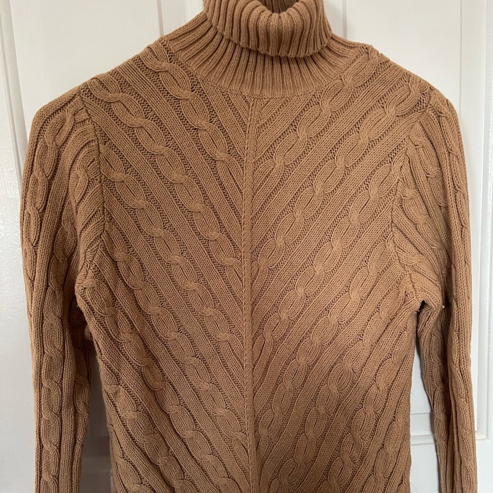 GAP Maternity Cable Knit Sweater, camel color